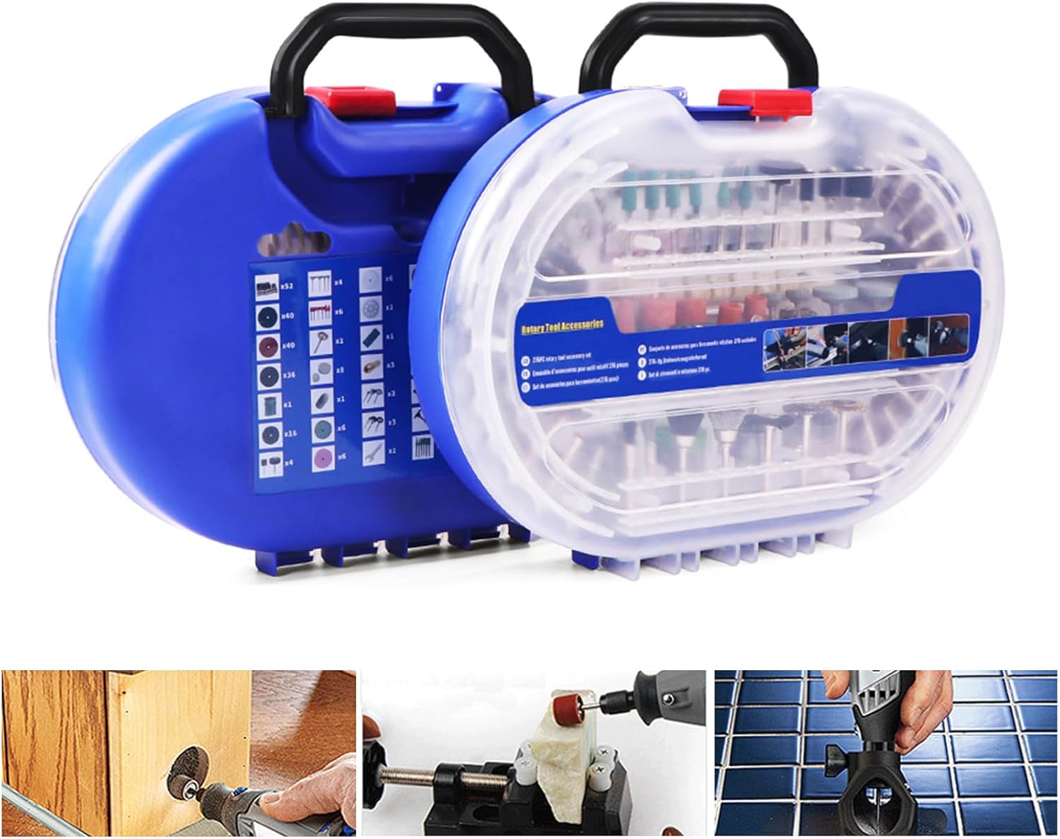 276Piece Electric Grinder Accessories Set Angled Grinder Kits Rotary Tool Set for Grinding Polishing Cutting Grinding Sanding Tools