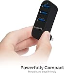 SABRENT USB hub 3.2X1, USB Adapter, rotatable 90°/180° USB Splitter, Aluminum Multiple Extension, Fast Data Transfer multiport hubs for PS5, Gaming PC, Laptop, Keyboard, MacBook, and More (HB-R3MB)