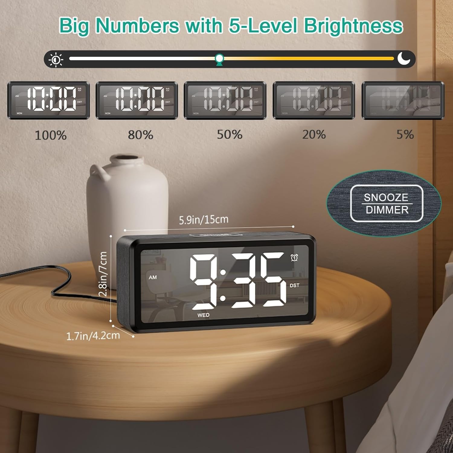 Manual DST adjustment on the alarm clock
