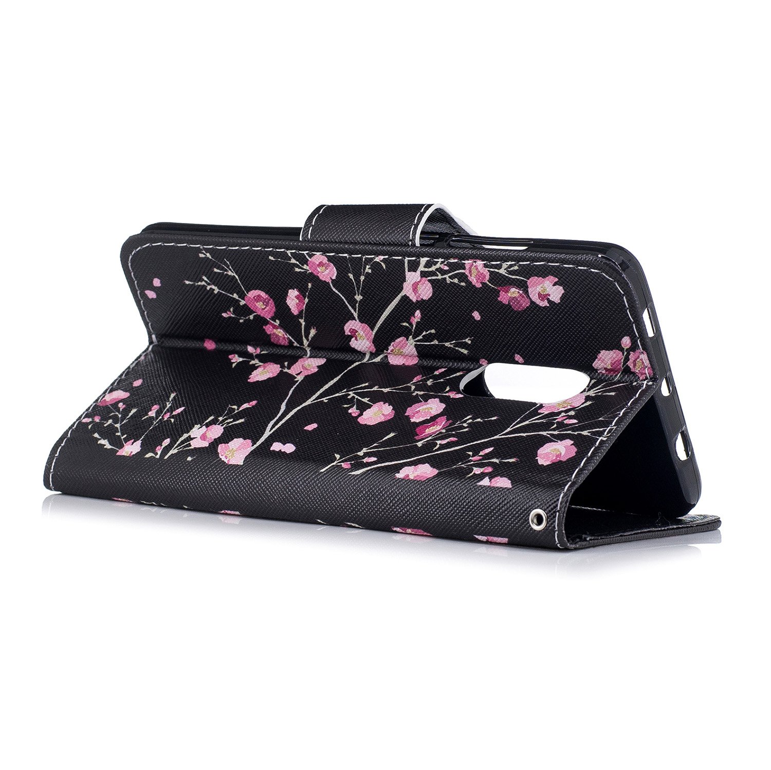 Custodia A Libro Portafoglio In Pelle PU Con Fiori Rosa Per Xiaomi Redmi Note 4 / Note 4X