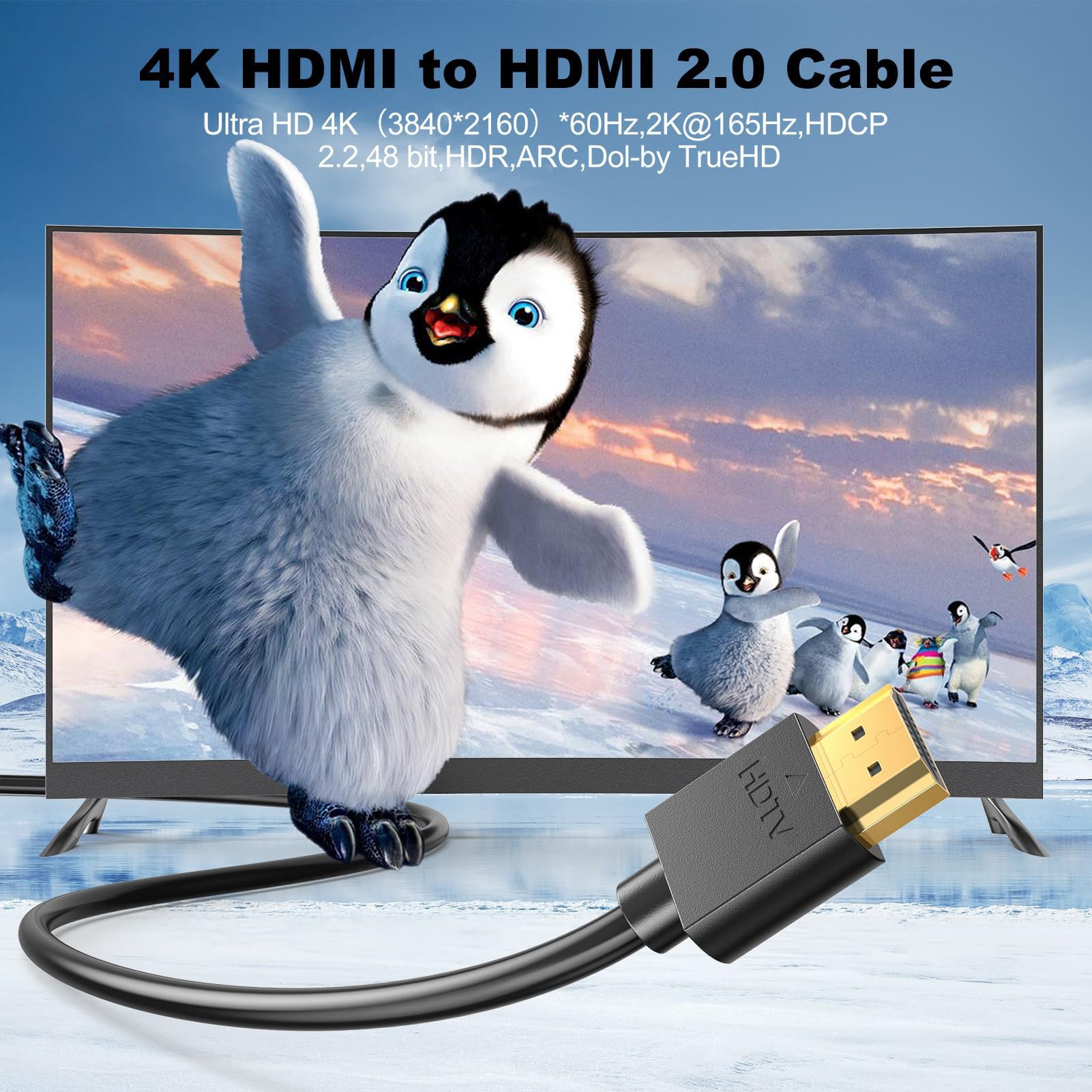 Confezione da 10 cavi HDMI 4K a HDMI, confezione multipla da 1,8 m, cavo HDMI 2.0 schermato ad alta velocità, 1,8 m con 2K a 165/144Hz, HDCP 2.2, HDR, ARC e CL3, per laptop, monitor, TV, PS5, PS4,