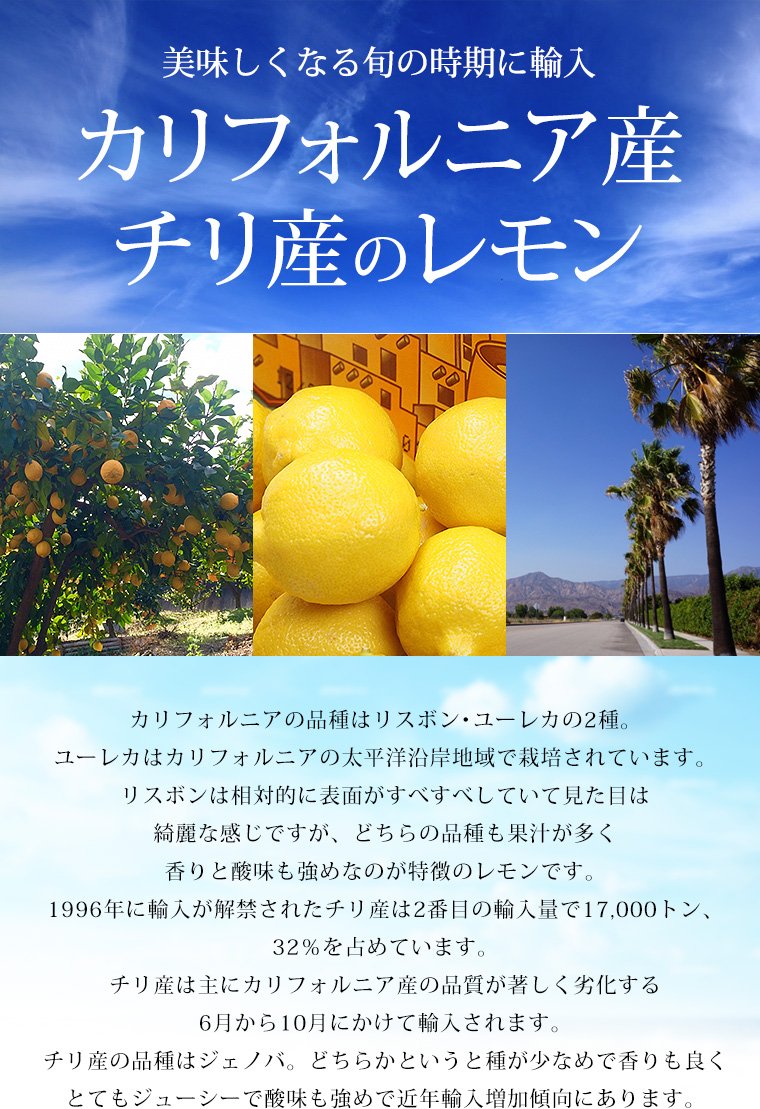 Amazon.co.jp: レモン 約3kg 30個 カリフォルニア産又はチリ産 れもん