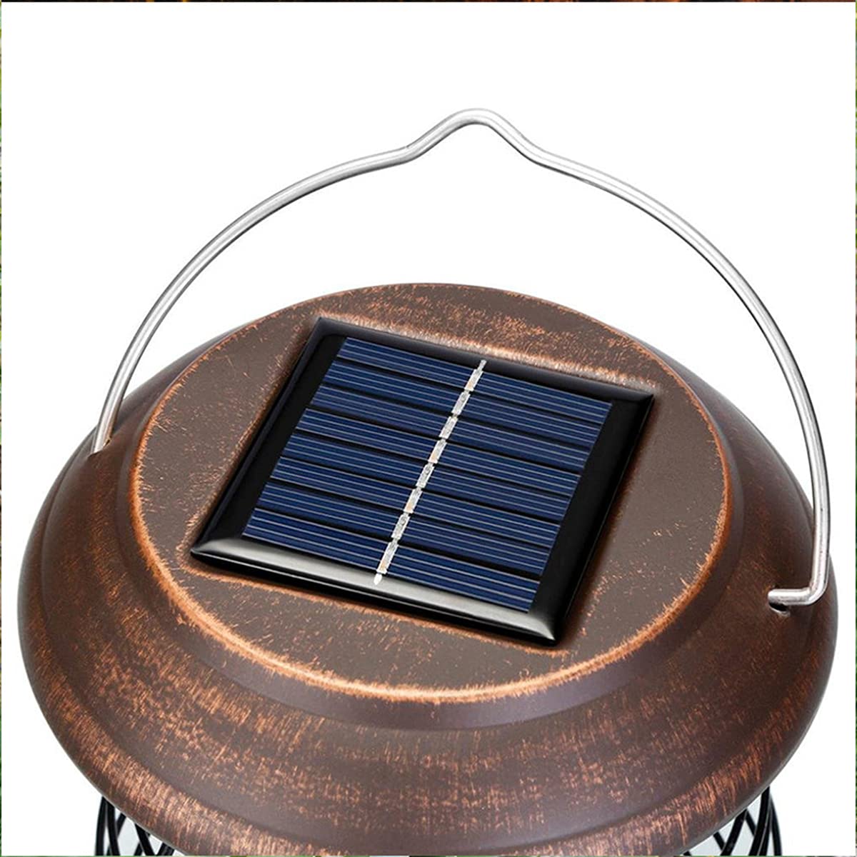 Wiszące lampy solarne, zasilane energią słoneczną wodoodporne lampy retro, jasny krajobraz lampiony, świetna dekoracja na patio, podwórko, ogród i stół, 2 szt