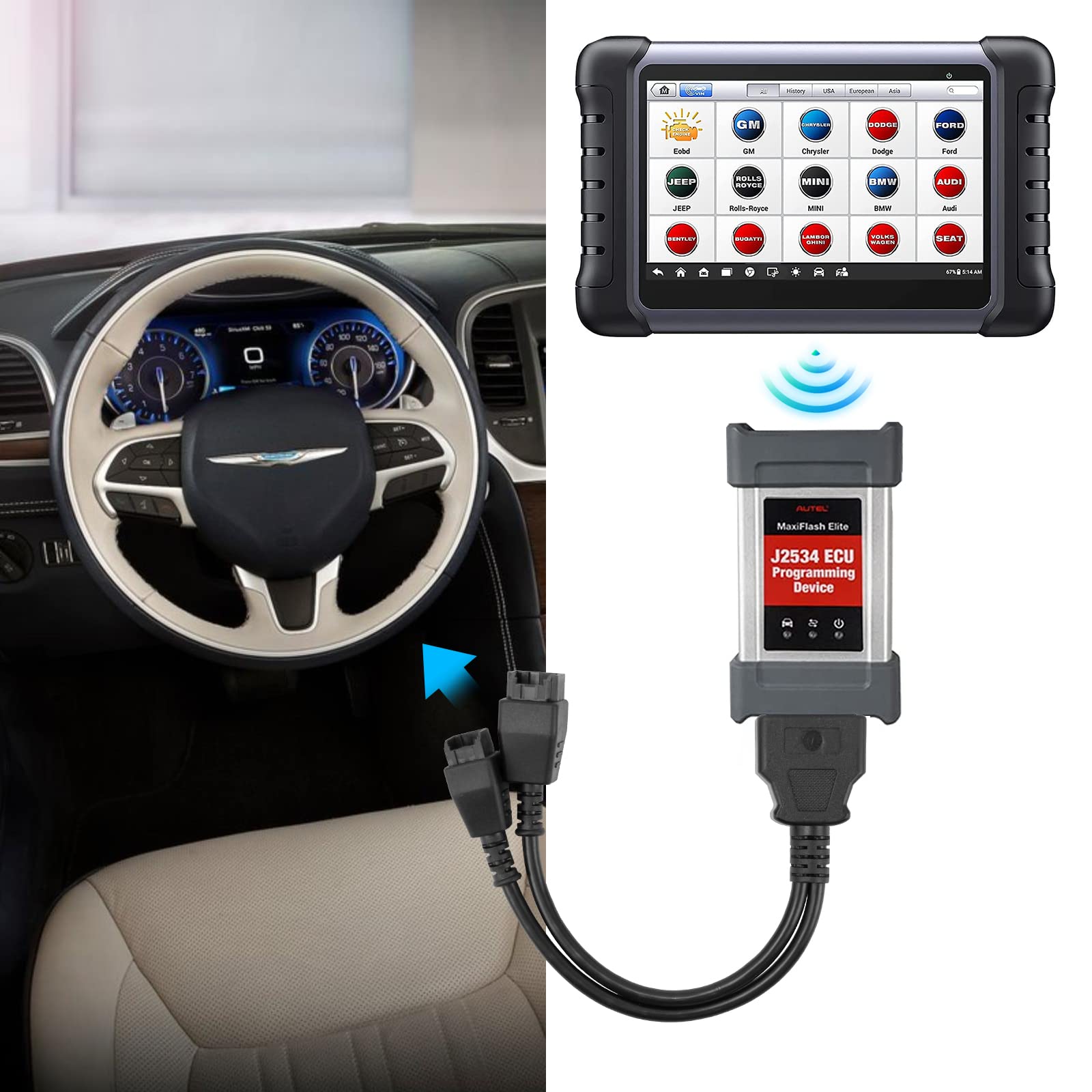 Cavo Adattatore 12+8 Per Autel Maxisys - Connettore Diagnostica Per Veicoli Chrysler/Fiat - Foto 2