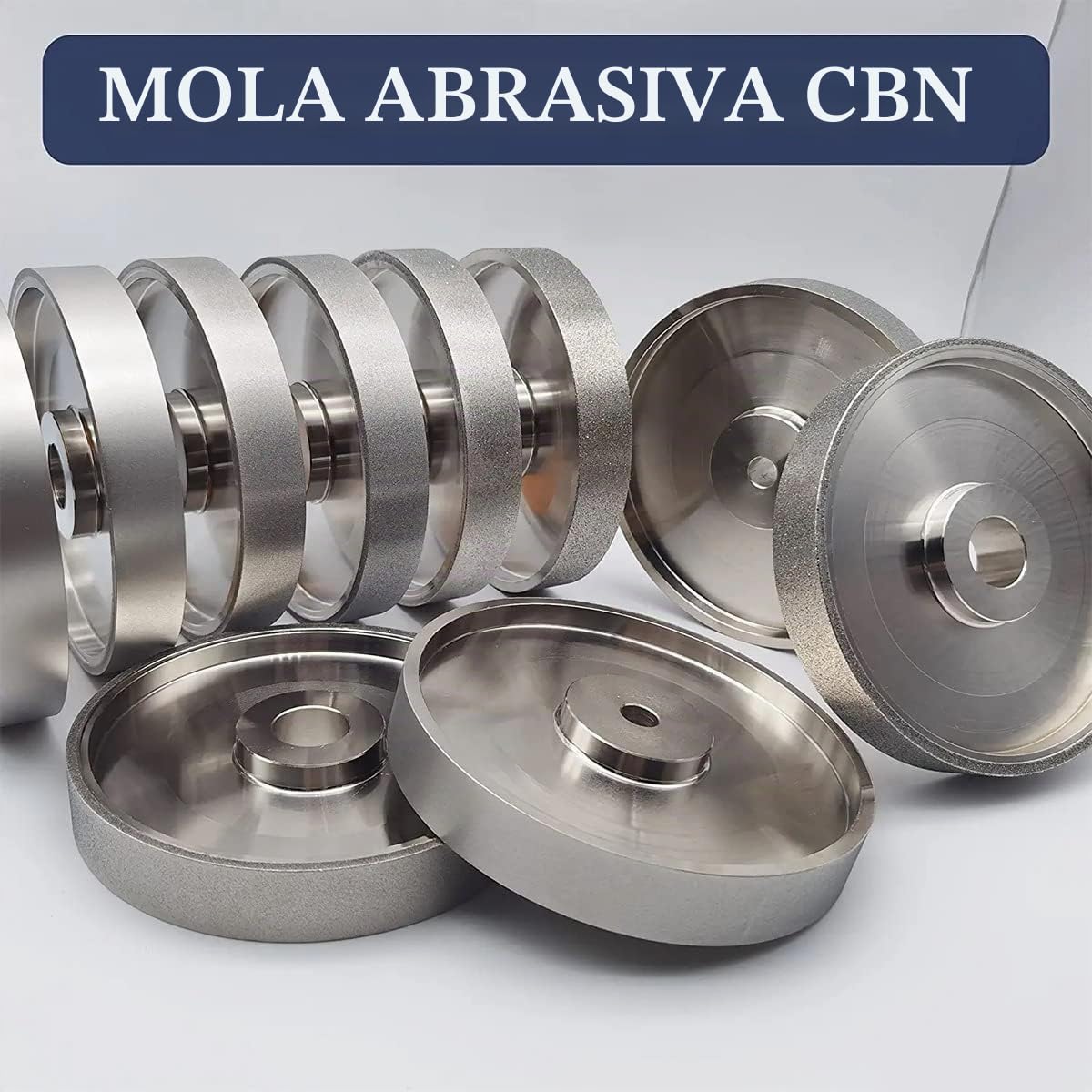 Mola CBN, diametro 6 pollici x larghezza 1,5 cm, con pergolato da 1,2 cm, mola diamantata per affilare HSS, grana 80