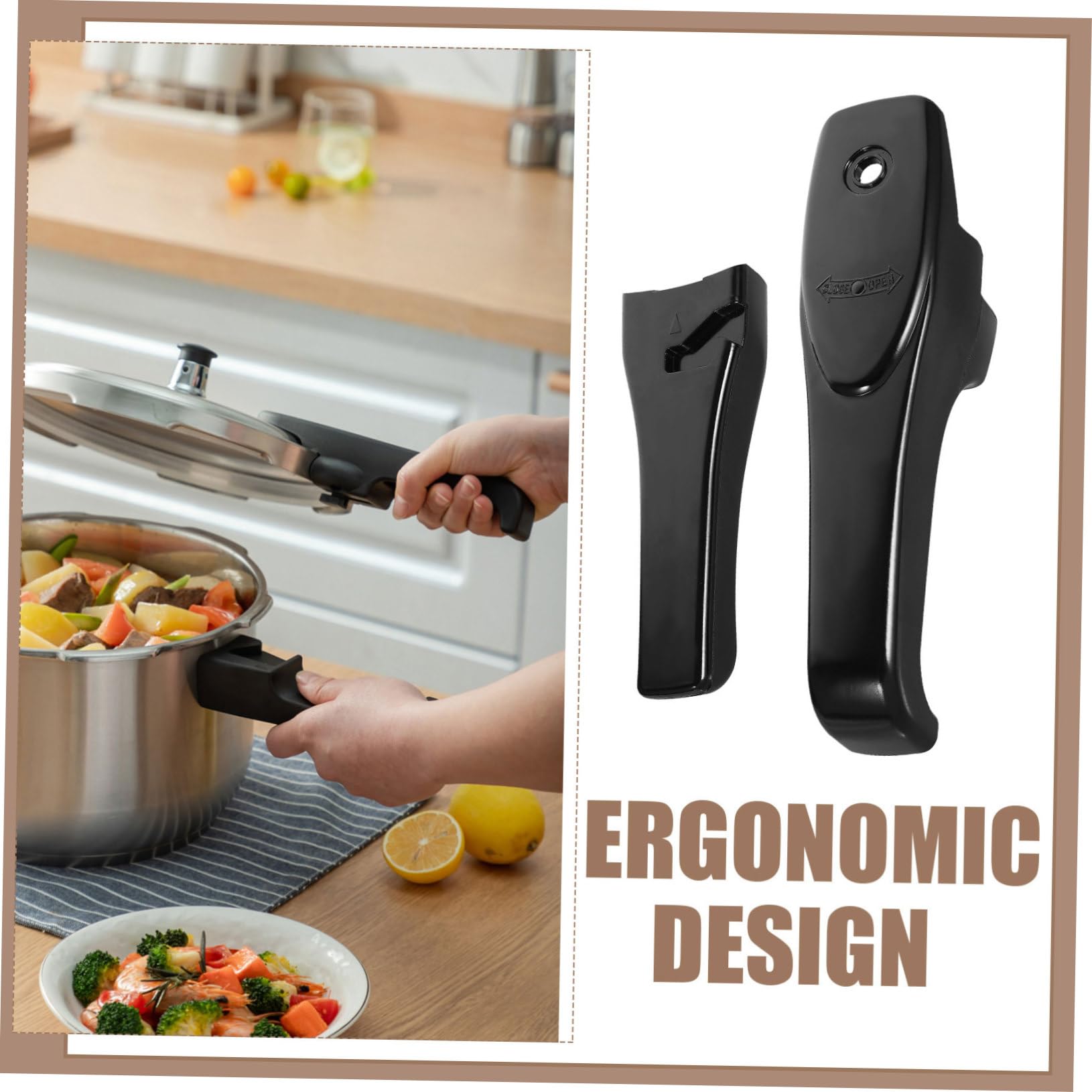 Ciieeo 5 Pares Mango De Olla Asas Laterales Cortas Manijas De La Cacerola De Presión Mango De Utensilios De Cocina De Repuesto Accesorios para Sartenes Wpc