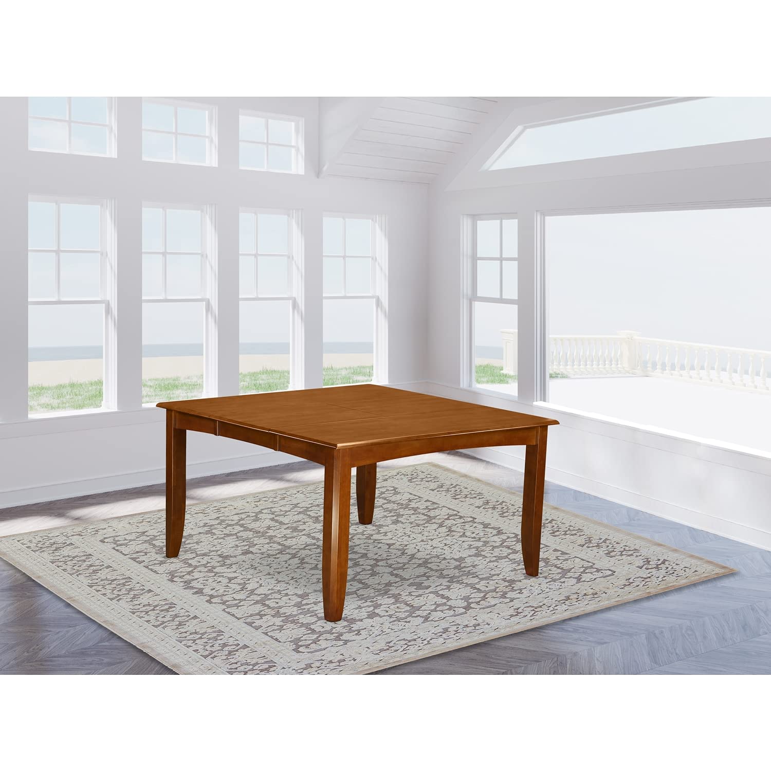 Amazon.com - East West Furniture Parfait Square Table with 18