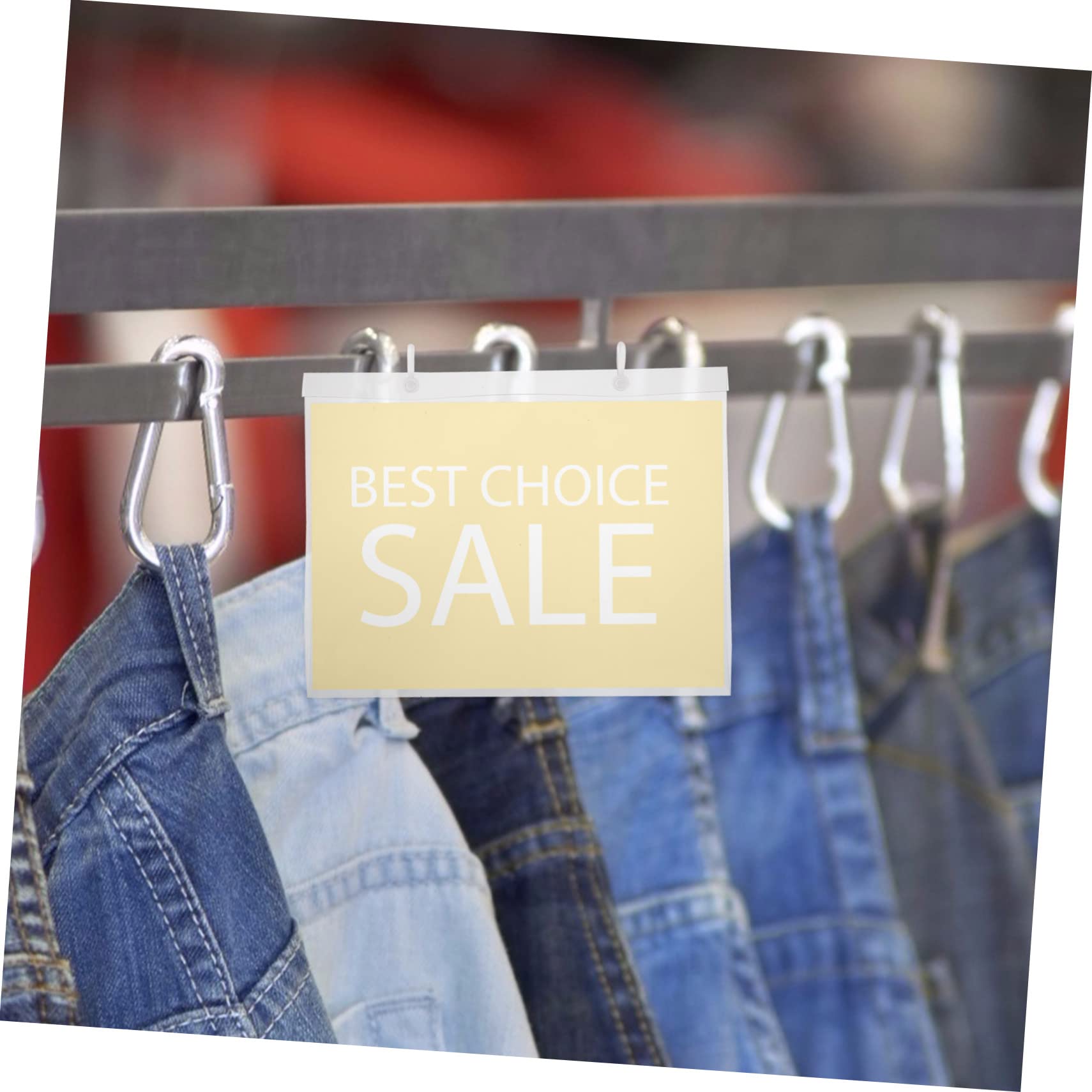 ERINGOGO Tag Sets 10pcs Hanging Tag Holders Space-Saving Labels for Supermarkets