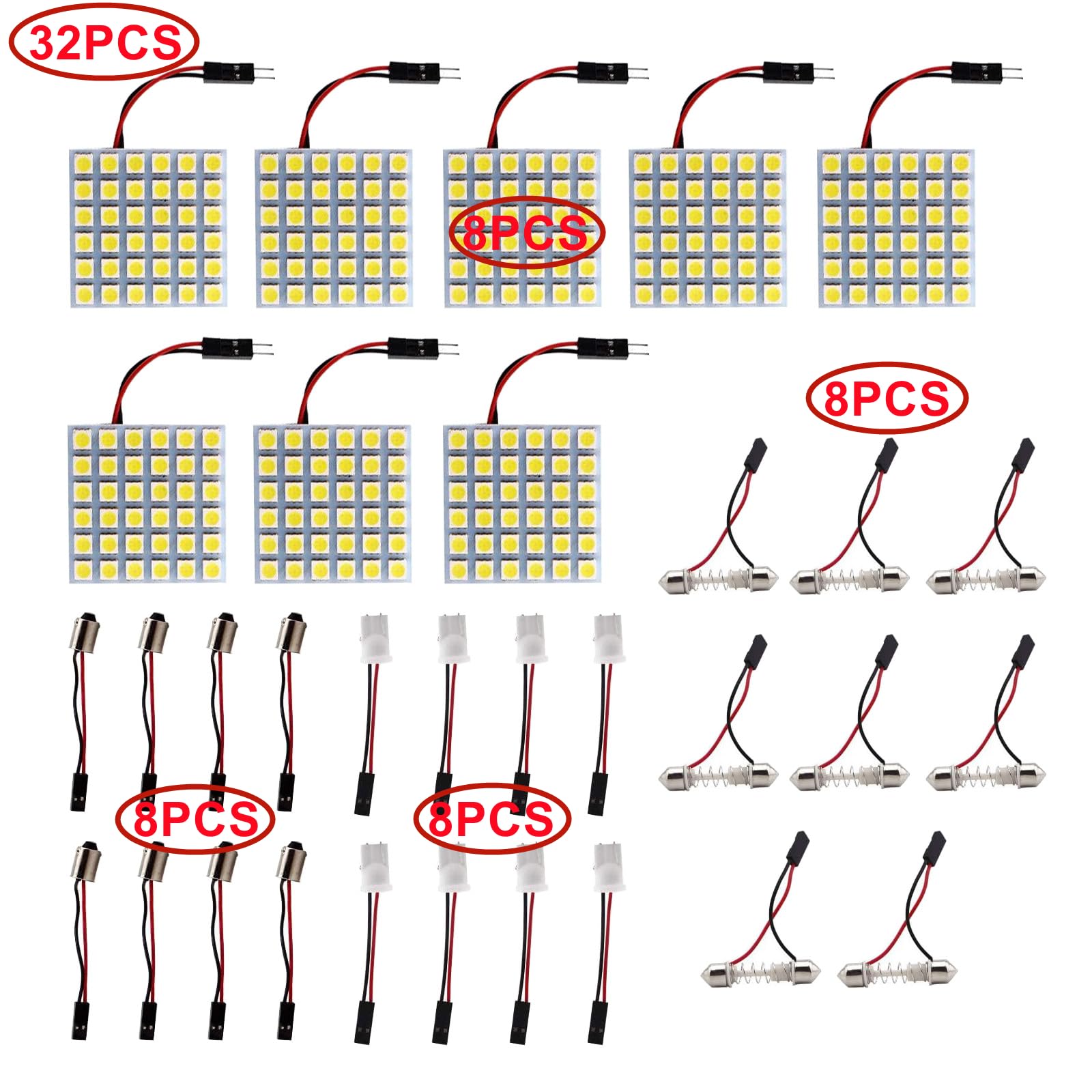 Kit 8 Pezzi Luci LED Per Auto - Lampade Interne Risparmio Energetico 12V - Foto 5