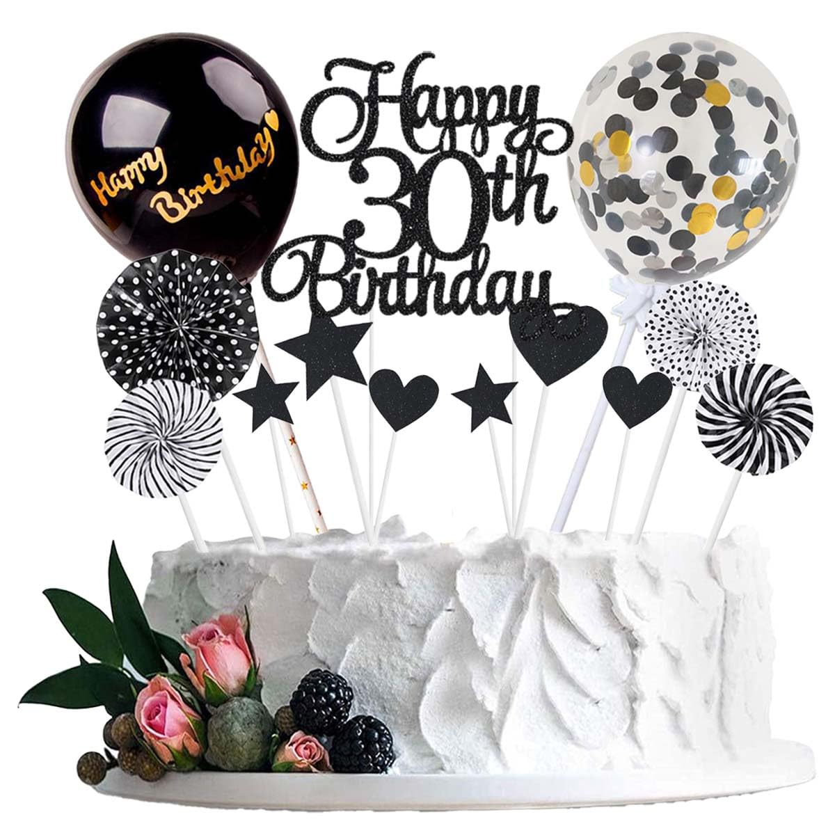 Cake Decoration 30th Birthday Black Woman Men Happy Birthday 30th Glitter Cake Topper 30th Cake Decoration Birthday Happy 30th Birthday Cake Decoration 30th Birthday Cake Decoration 30th Birthday