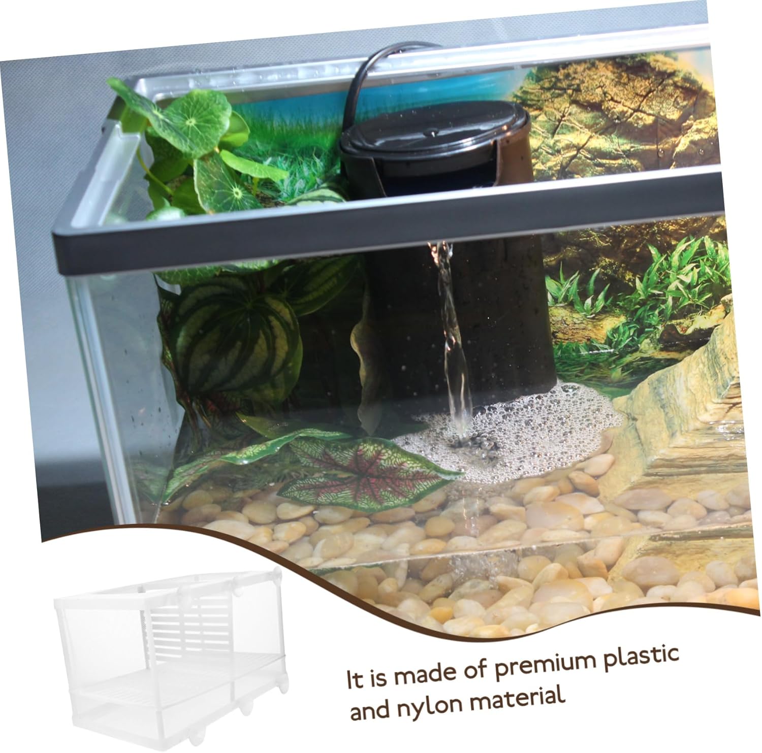 2pcs Aquarium Fish Isolation Box Partition Mesh Breeding Tank for Eggs Survival Rate Enhancer Style