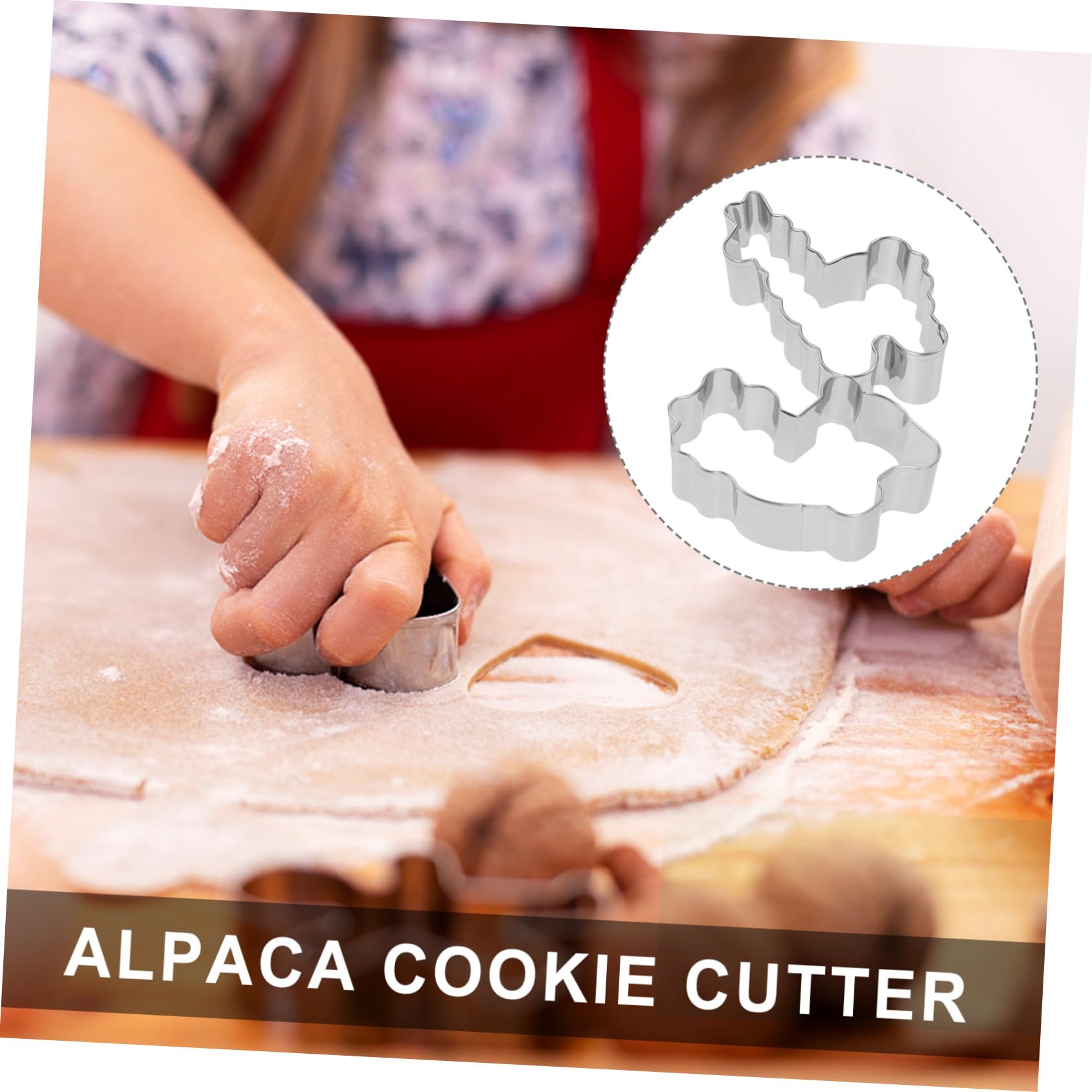 Gatuida 4pièces Alpaga Moule à Biscuits DIY Acier Inoxydable Outil de Pâtisserie pour Découper Fruits et Pâte