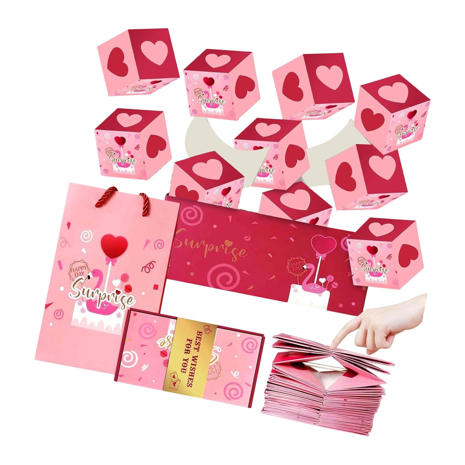hogtnd Pack of 18 Festival Surprise Popup Cases Ideal for Valentines Day Birthday Celebration Feature Option Festival Decors