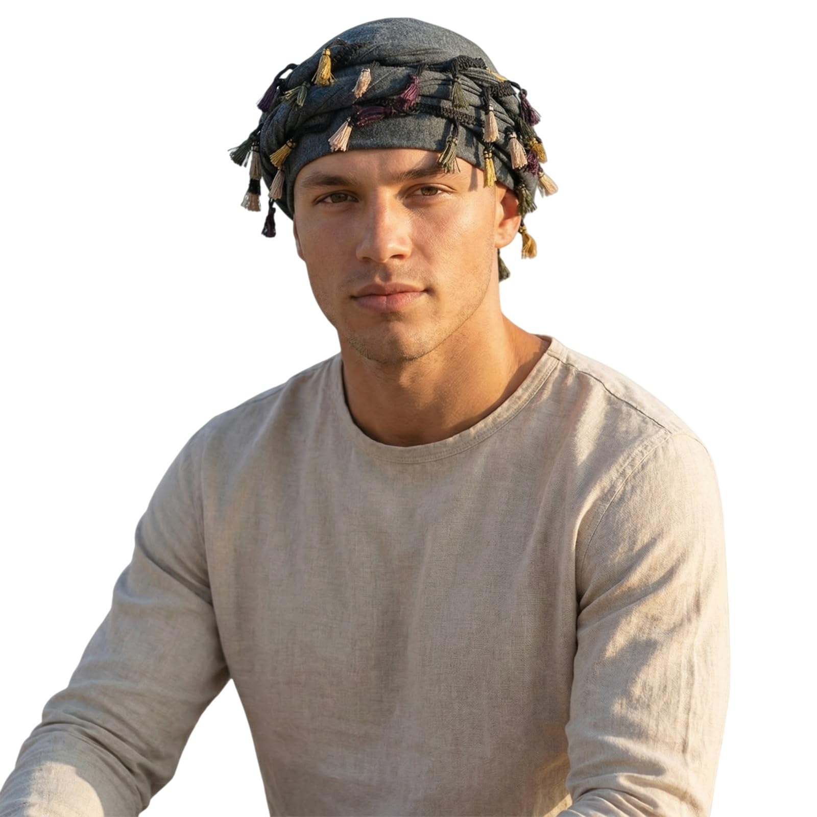 Vintage Turban Durag, satynowa podszewka, rozciągliwa chusta na szyję, męski Twist Turban Durag, chusta na głowę