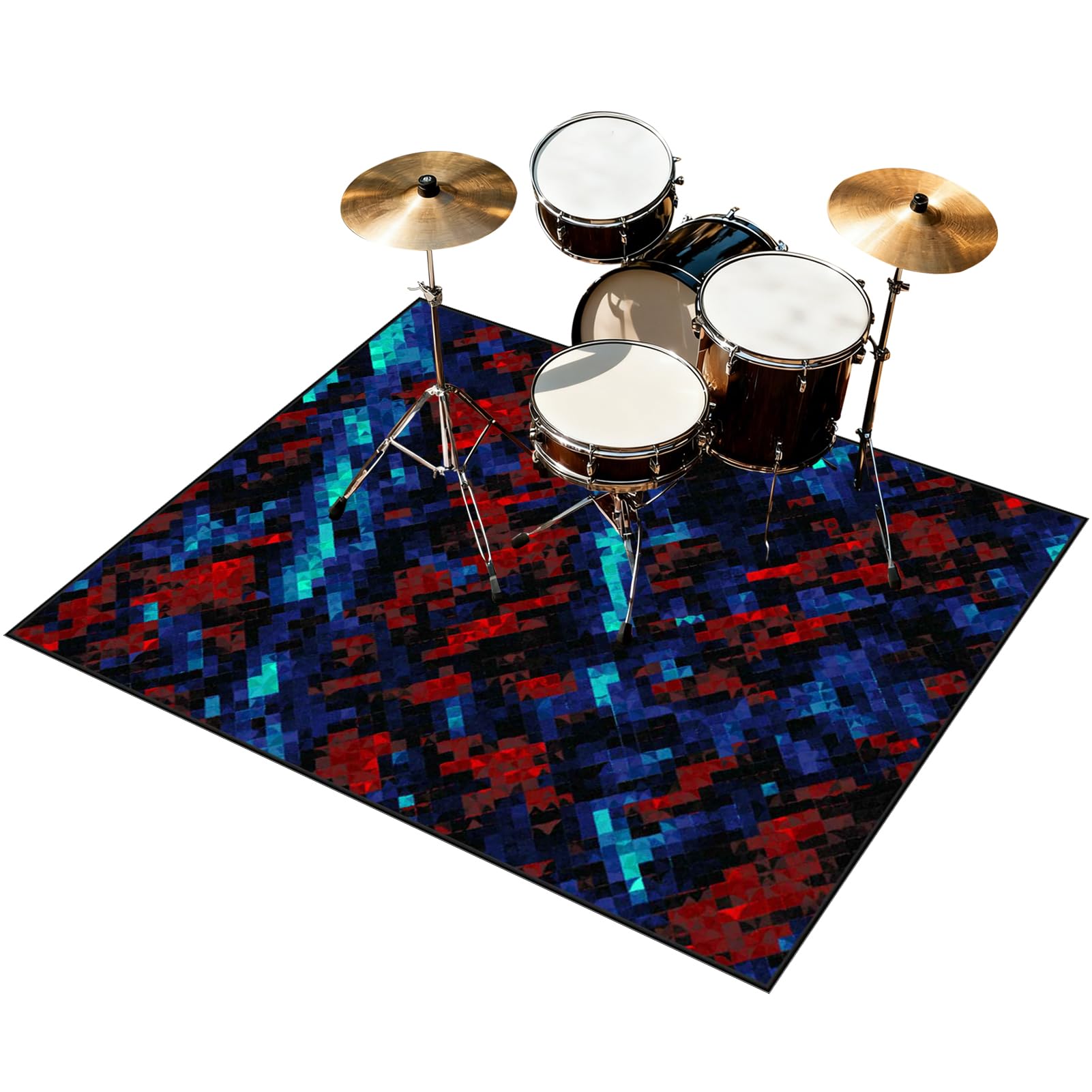 170 x 140 cm Dywan z baterią elektroniczną Dźwiękoszczelny Antypoślizgowy Dywan Pochłaniający Akustyczny Profesjonalna mata do instrumentów muzycznych do instrumentów muzycznych do gitary basowej