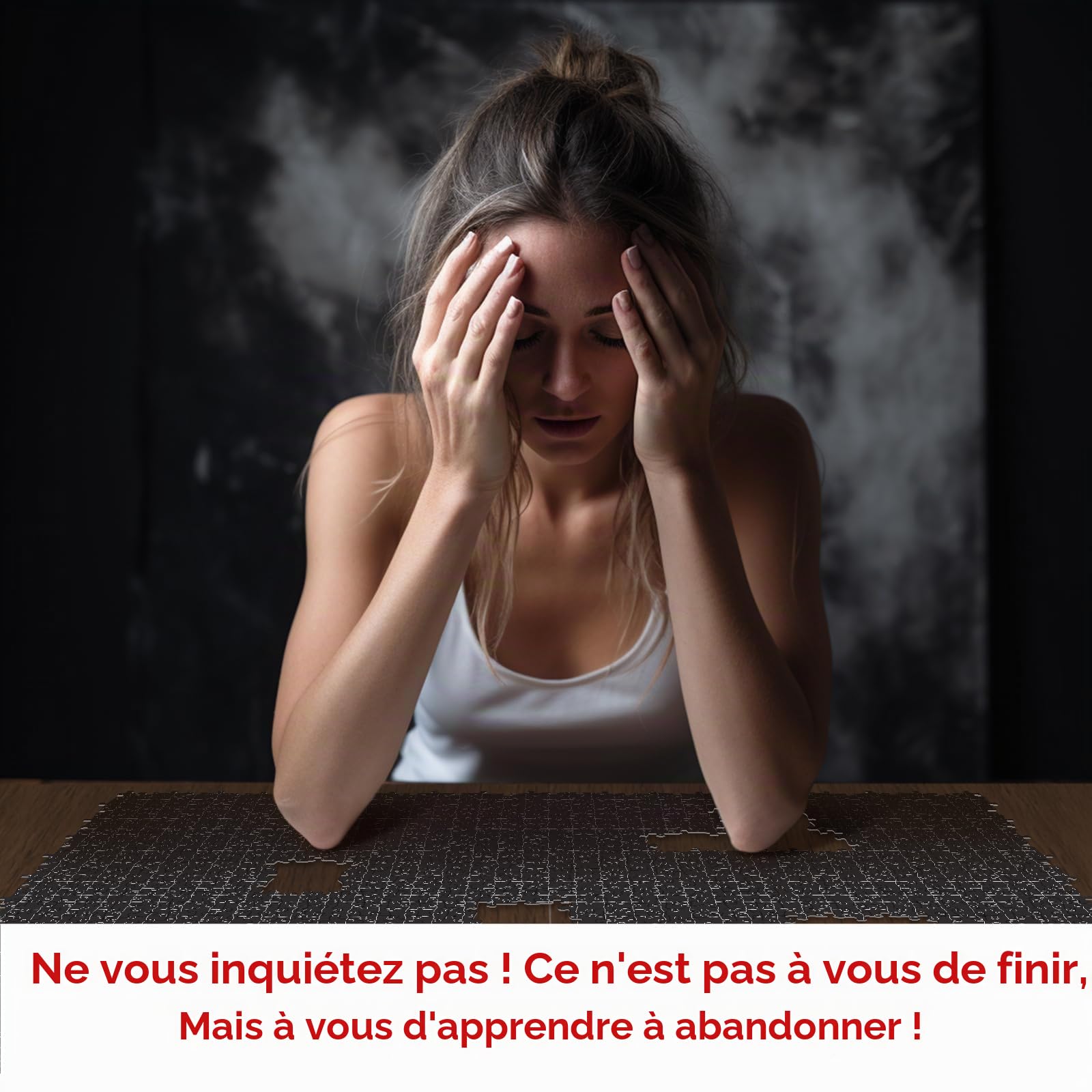 Impossible – Casse-tête Mystique Labyrinthe pour Adultes de 1000 pièces, Casse-tête Difficile en Noir et Blanc, Casse-tête de Ligne Folle Difficile