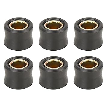 F FIERCE CYCLE 6pcs Motorcycle 12mm Inner Dia Rear Shock Absorber Cushion Rubber Ring Shock Absorber Bushing