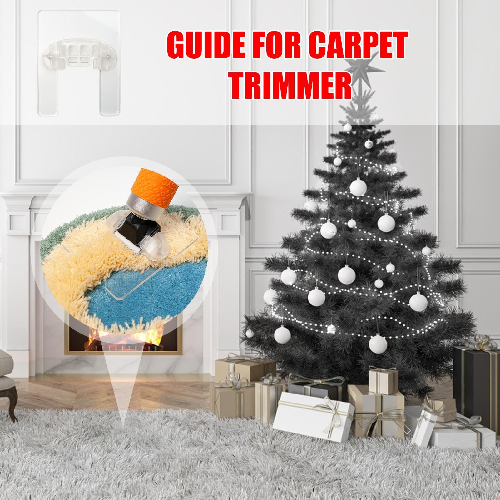 Outil de coupe de moquette – de guidage de réglage transparente, accessoire portable de coupe lisse | Finition professionnelle du nivellement des bords de tapis, idéal pour la chambre d'hôtel