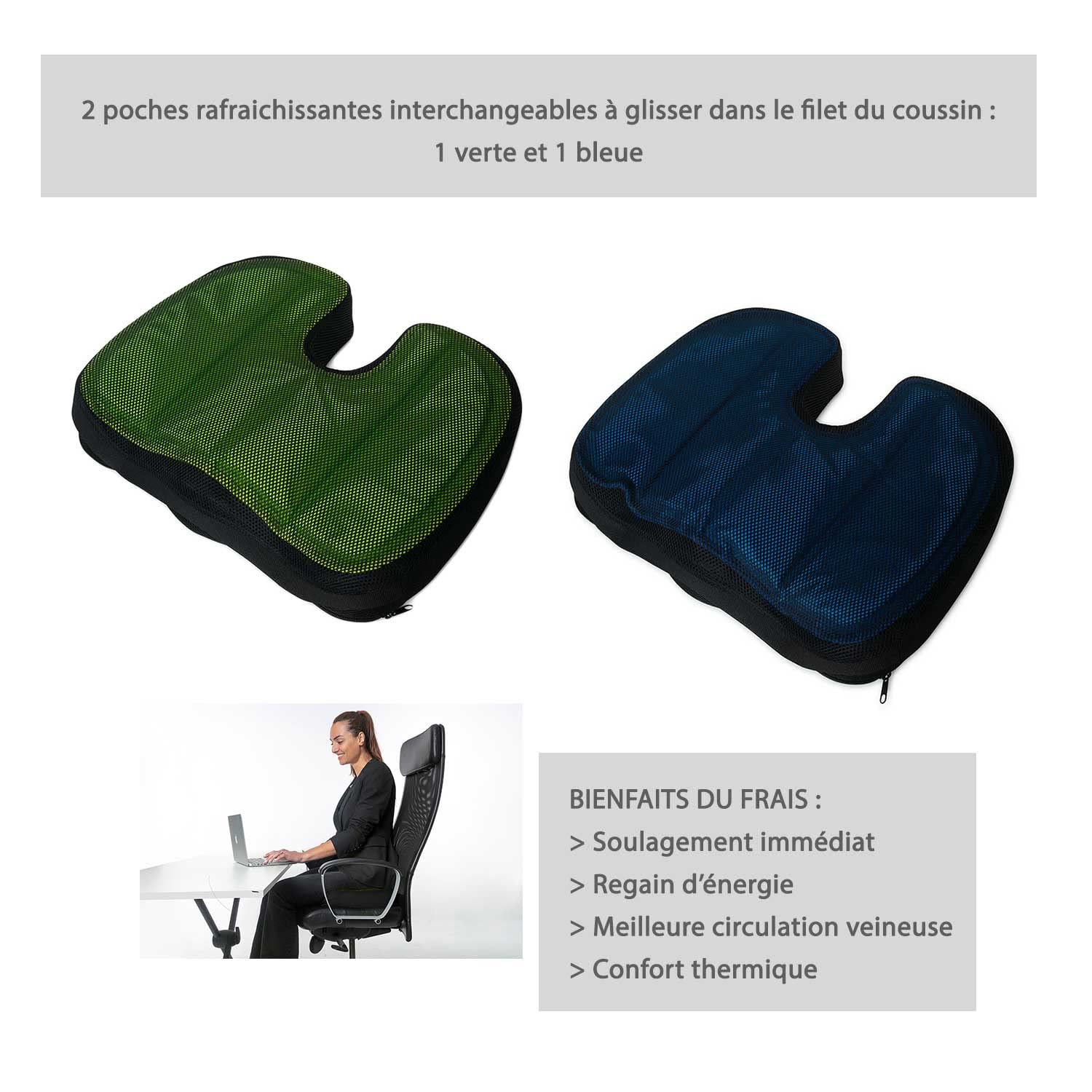El Climseat - el Cojín de Refrescante y Ortopédica