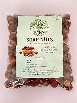 Natural Organic Whole Dried Raw Soap Nuts for 1 KG/Reetha/Aritha Raw Form/Boondikottai - 1000 Grams…