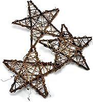 Vista 4 de 2 piezas de 10 pulgadas de ratán natural para decoración de árbol