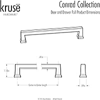 Vista 6 de 30092 Conrad - Tirador de puerta y cajón (10 unidades) - 4 pulgadas de centro a centro, cromo pulido