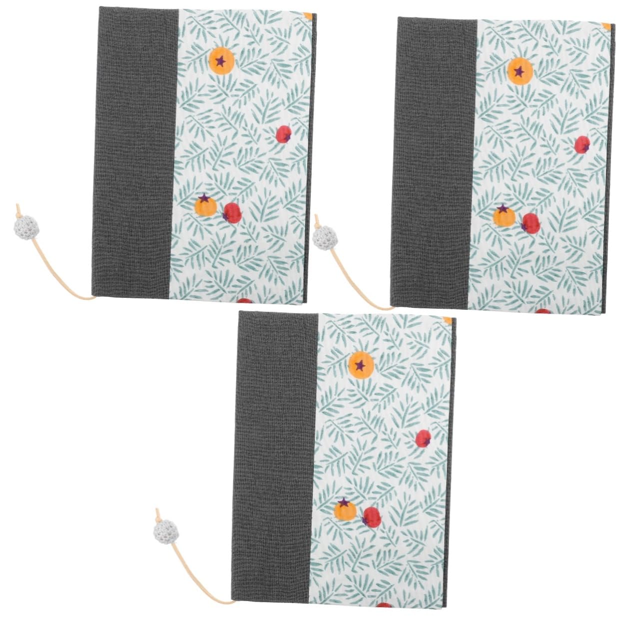 Housoutil 3 Pièces couverture de livre en tissu manche de couverture de livre Couvertures de livres réutilisables accessoires couvertures de livres en tissu protège livre lavable chiffon