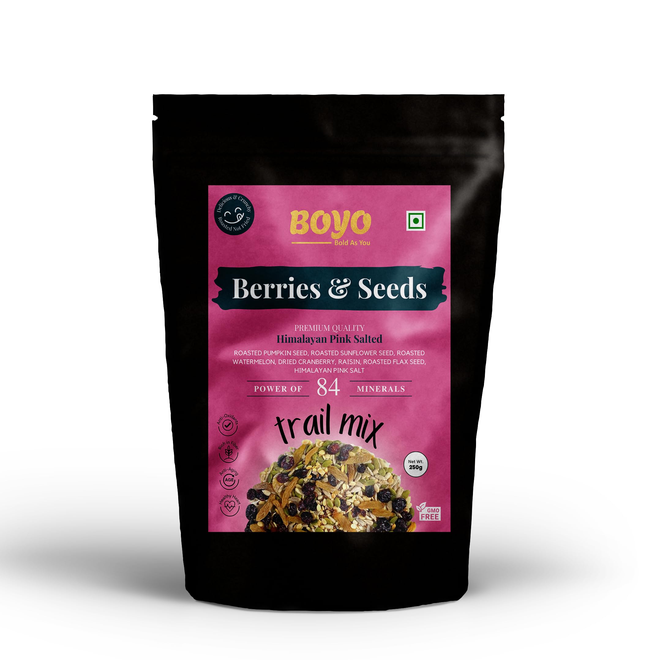BOYO Healthy Seeds and Berries Trail Mix 250g- Roasted Pumpkin Seeds, Sunflower Seeds, Watermelon Seeds, Cranberries, Raisins, Flax Seeds Nutrient-Rich Snacking Superfood (B0CQKFY9QM) Amazon Price History, Amazon Price Tracker