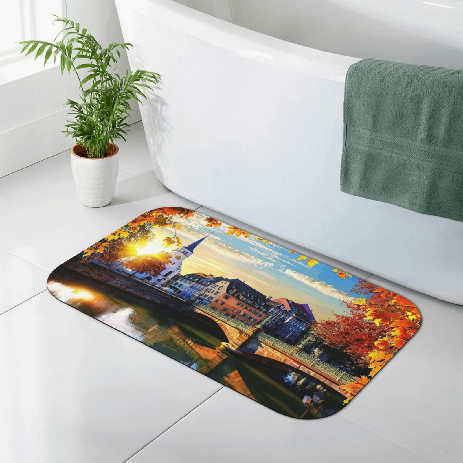 Tapis de bain super absorbant en diatomite FURLOU pour un sol sec et sécurisé