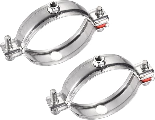 Miniatura 7 de uxcell Soportes de tubería de montaje en techo de pared, abrazadera de soporte de tubo ajustable de acero inoxidable 304 para tubo de 0.748-0.866