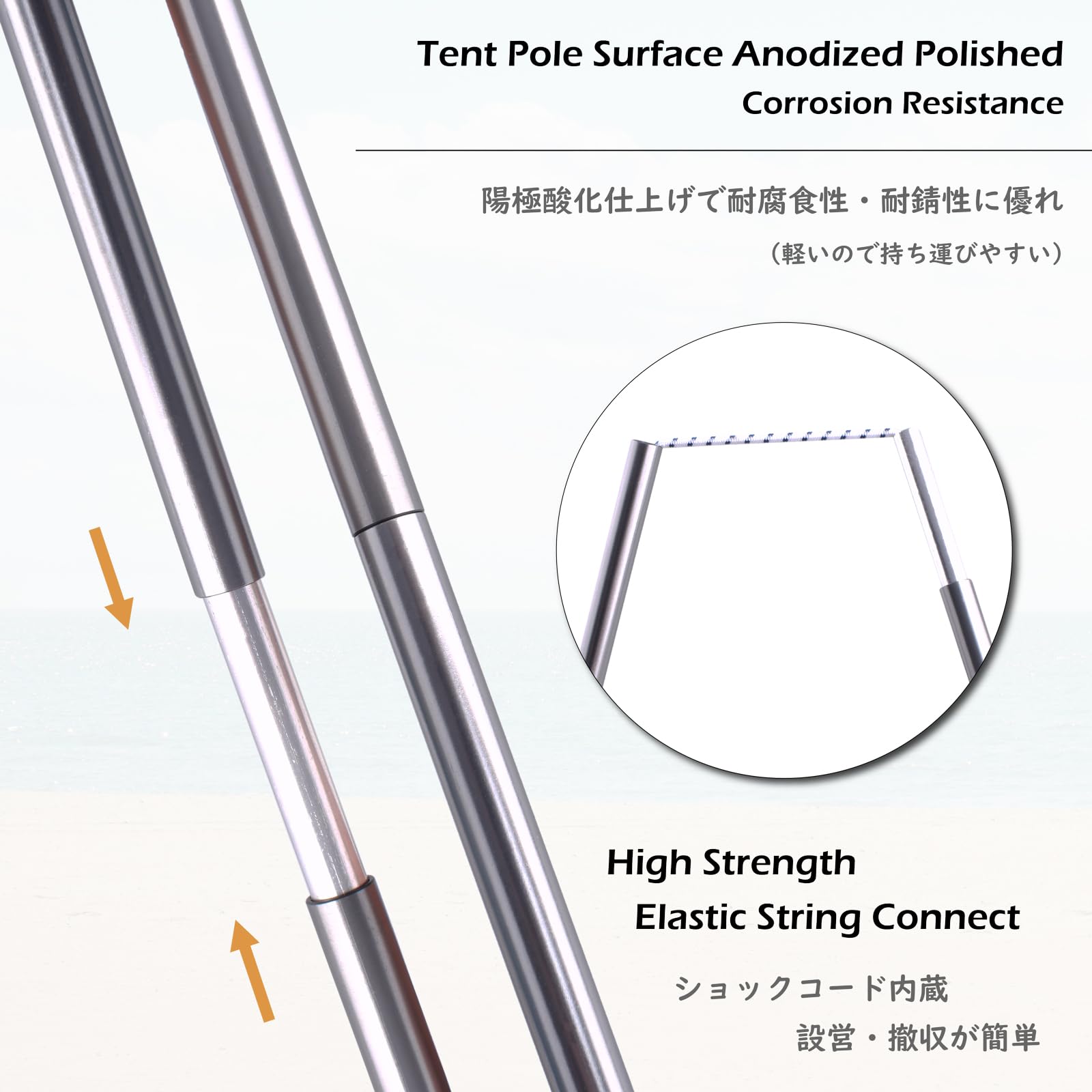 TRIWONDER Tent Pole Repair Kit - Lightweight Replacement Poles -4