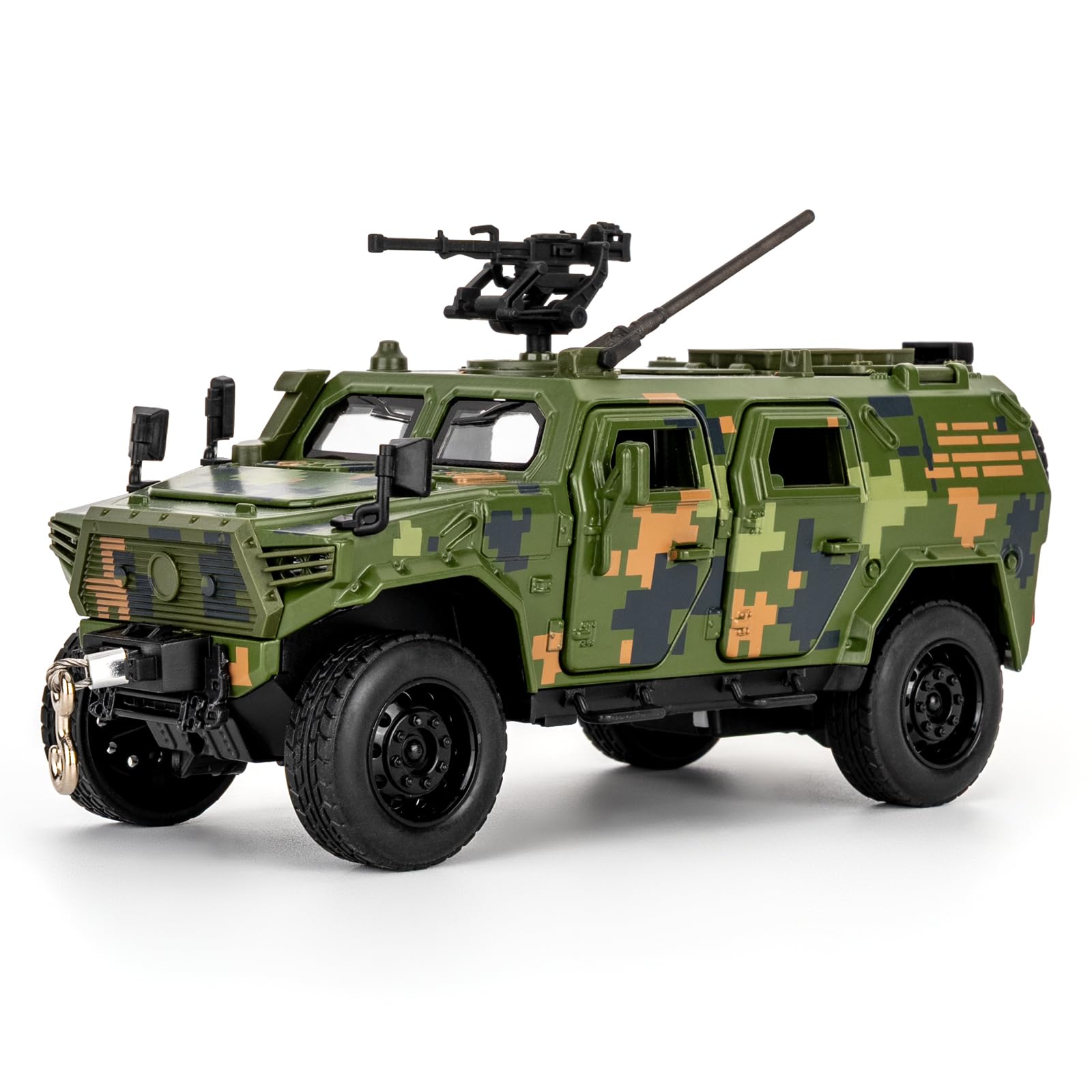 TGRCM-CZ 1/32 JLTV Armored Motor Car Toy Model Cars, Zinc Alloy Pull Back Vehicles Model Car with Sound and Light for Collectors & Kids 3+ Years Old Birthday Gift(Camouflage Green) โ image 1