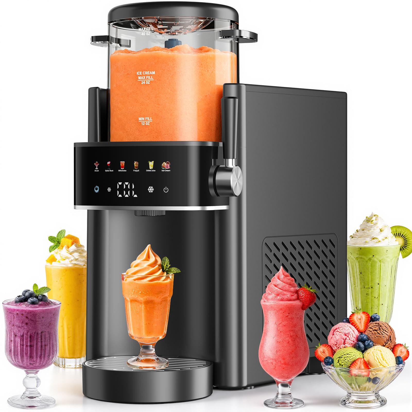 Ranvaira Slushie Machine for Home, 40 oz, 6 Presets