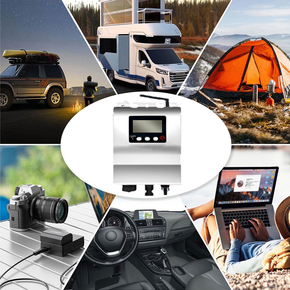Inverter Ibrido Da 1200W E 36V,Design Mppt,Uscita Ca 110V/220V,Inverter A Onda Sinusoidale Pura (Parallelo/Wifi/Gprs),Con Display A Colori Intelligente,Per Esterni,Camper,WiFi-1200W-36V-220V