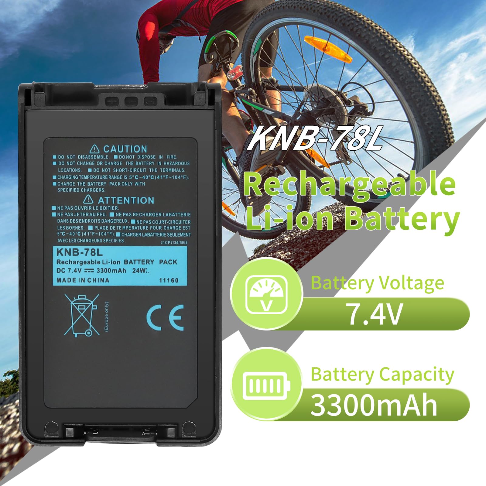 KENWOOD バッテリー 未使用 3個 KNB-57L Amazon.com: LIENIAO KNB-57L Battery KNB55L [3300mAh New Version