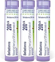 Boiron Belladonna 200ck Homeopathic Medicine for High Fever - Pack of 3 (240 Pellets)