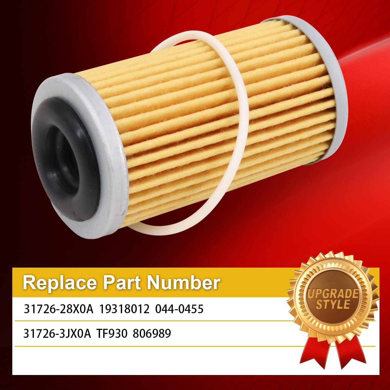 31726-28X0A Transmission Oil Filter Replace 31726-3JX0A 19318012 044-0455 TF930 806989 Compatible with 2013-2019 Nissan Altima Maxima Murano Sentra Versa Infiniti QX60 QX50(Pack of 6)