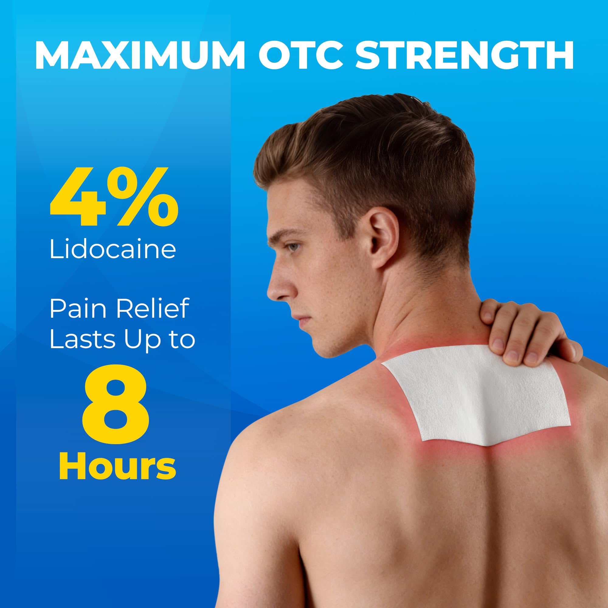 4% Lidocaine Patches, Maximum OTC Strength, 32 Count, Unscented — Amazon image 2
