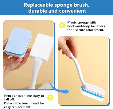 Magic Sponge Eraser Brush, 20 Replacement Pads with Handle