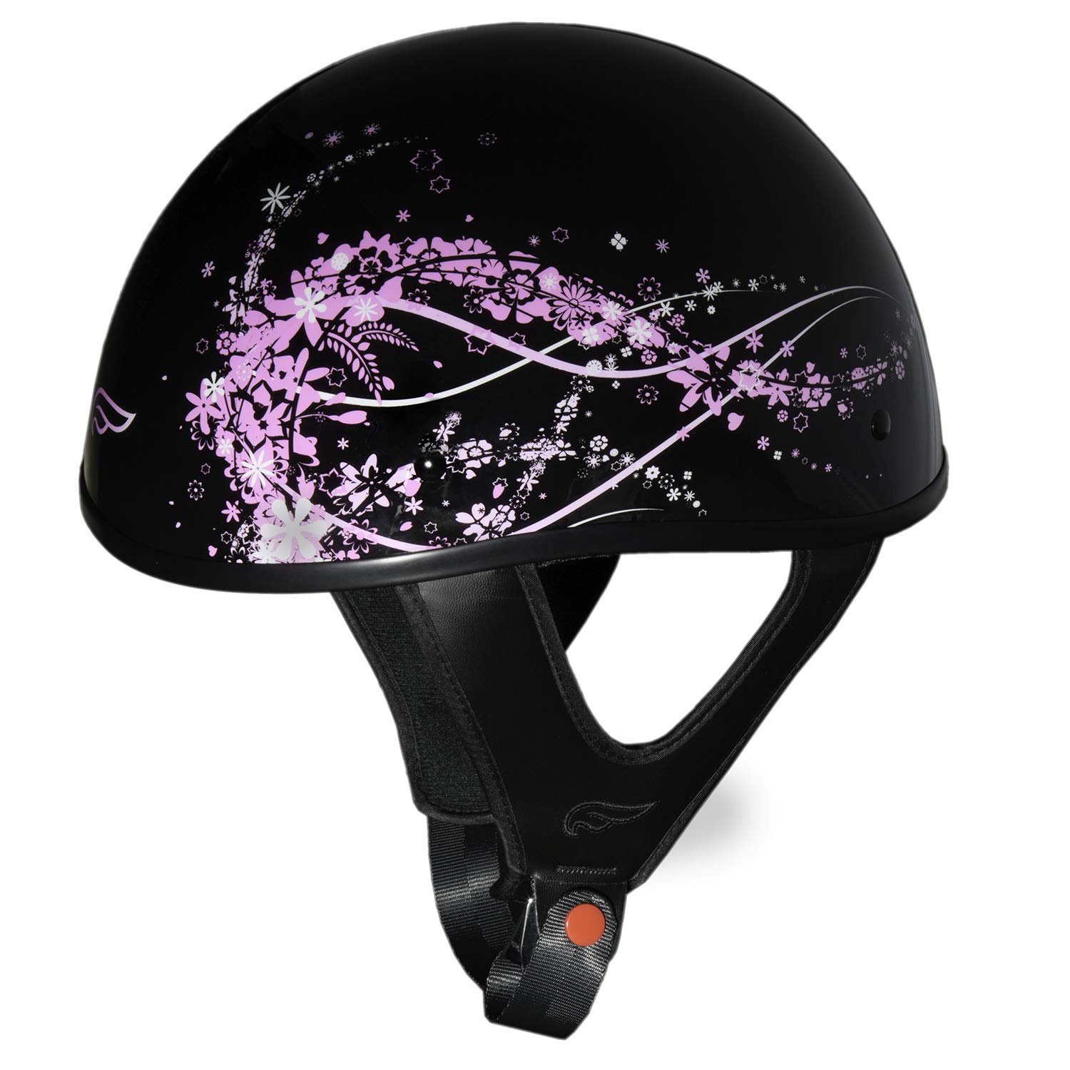 Fulmer, (1) 3012721, Adult Shorty Motorcycle Helmet - DOT Approved - 301 TAC - Gloss Gypsy Orchid, XS