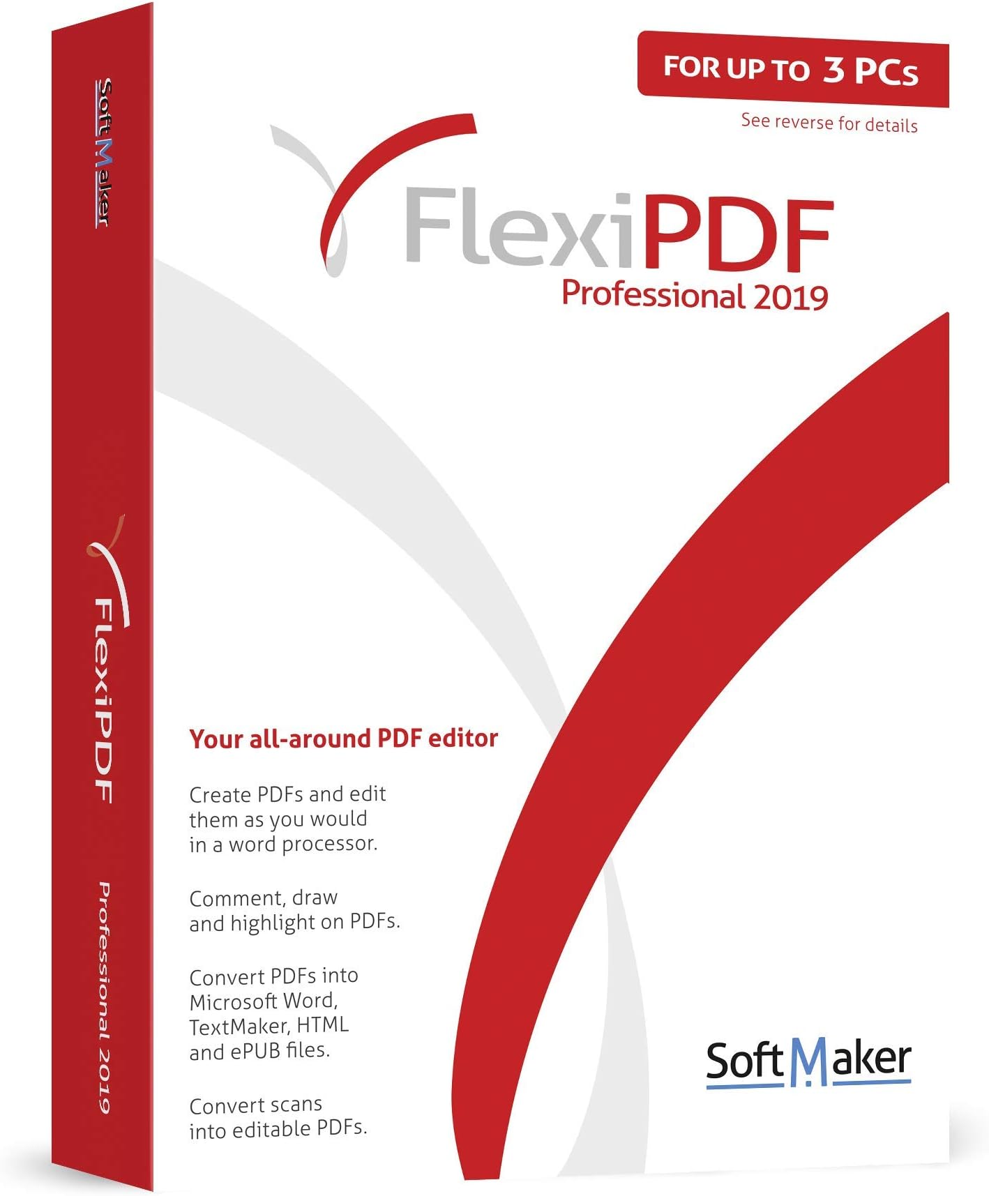 FlexiPDF Professional - OCR PDF Editing Software - 3 USER for your Windows 11, 10, 8.1, 7 PC - the ultimate PDF editor software by SoftMaker