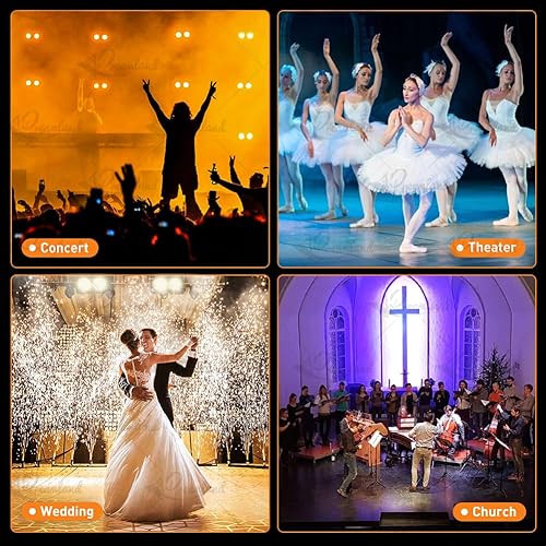 Miniatura 6 de Dreamland 200W LED Etapa Blinder, luz blanca fresca y cálida LED par luces COB, luces de la audiencia de la etapa con DMXcontrol automático de sonido