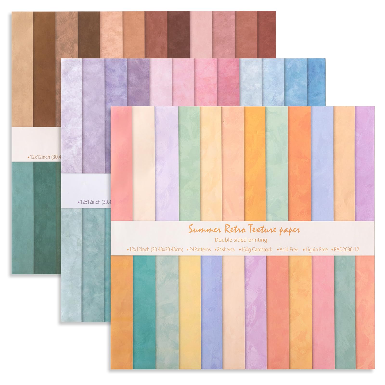 72 hojas de papel para álbumes de recortes, 12 x 12 pulgadas, doble cara, romántico, verano, bohemio, papel decorativo, cartulina, suministros de diario de basura para bricolaje, álbum de