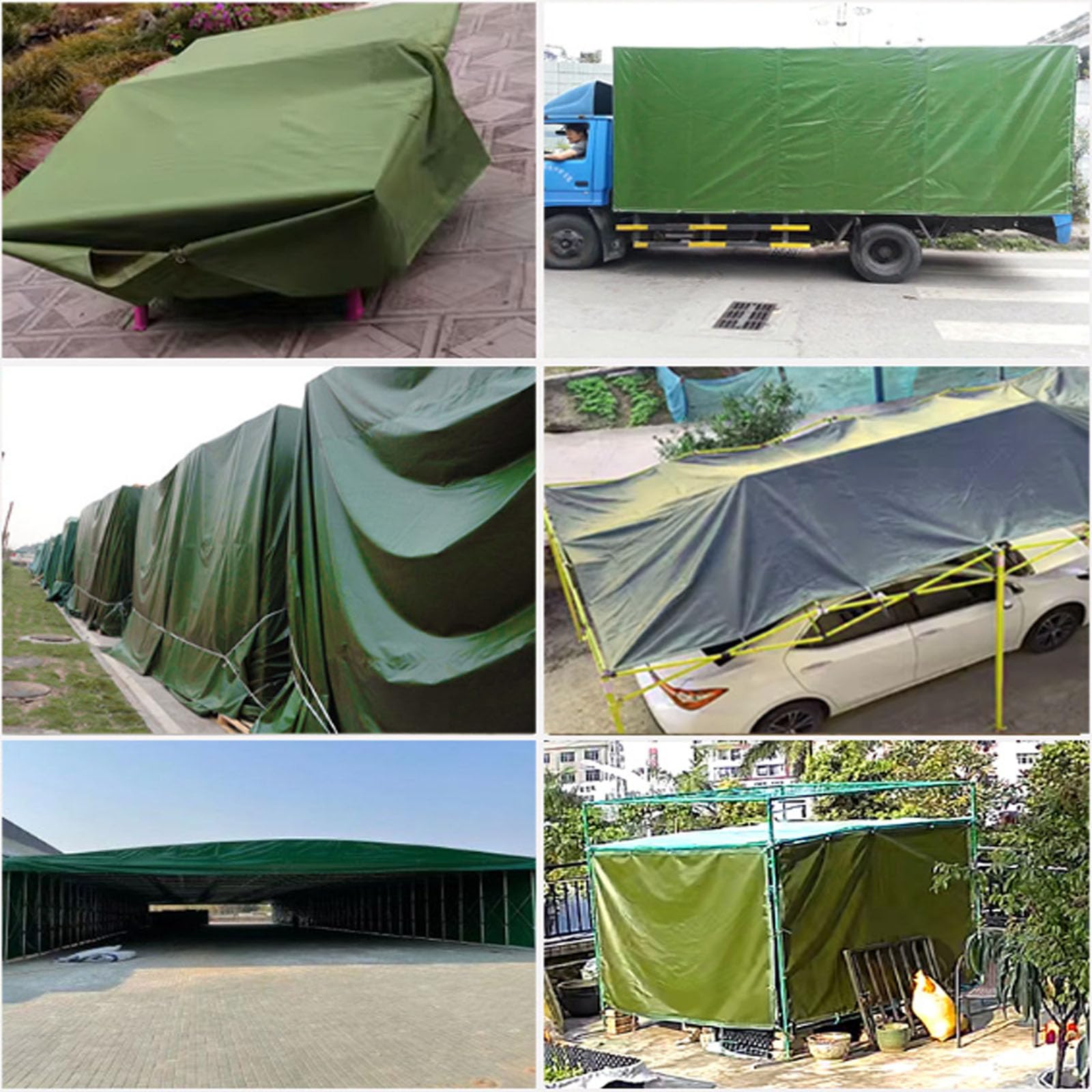 Lona Impermeable Reforzado con Ojales, Antidesgarro y Resistente a Rayos UV, para Muebles de Jardín, Muebles de Piscina, Cama Elástica, Coche (3x6 m)