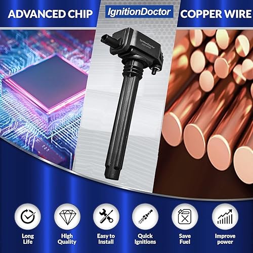 Miniatura 5 de IgnitionDoctor Juego de 6 bobinas de encendido de bujías iridio compatibles con Avenger Grand Caravan Dodge Journey Jeep Wrangler Chrysler 200 300