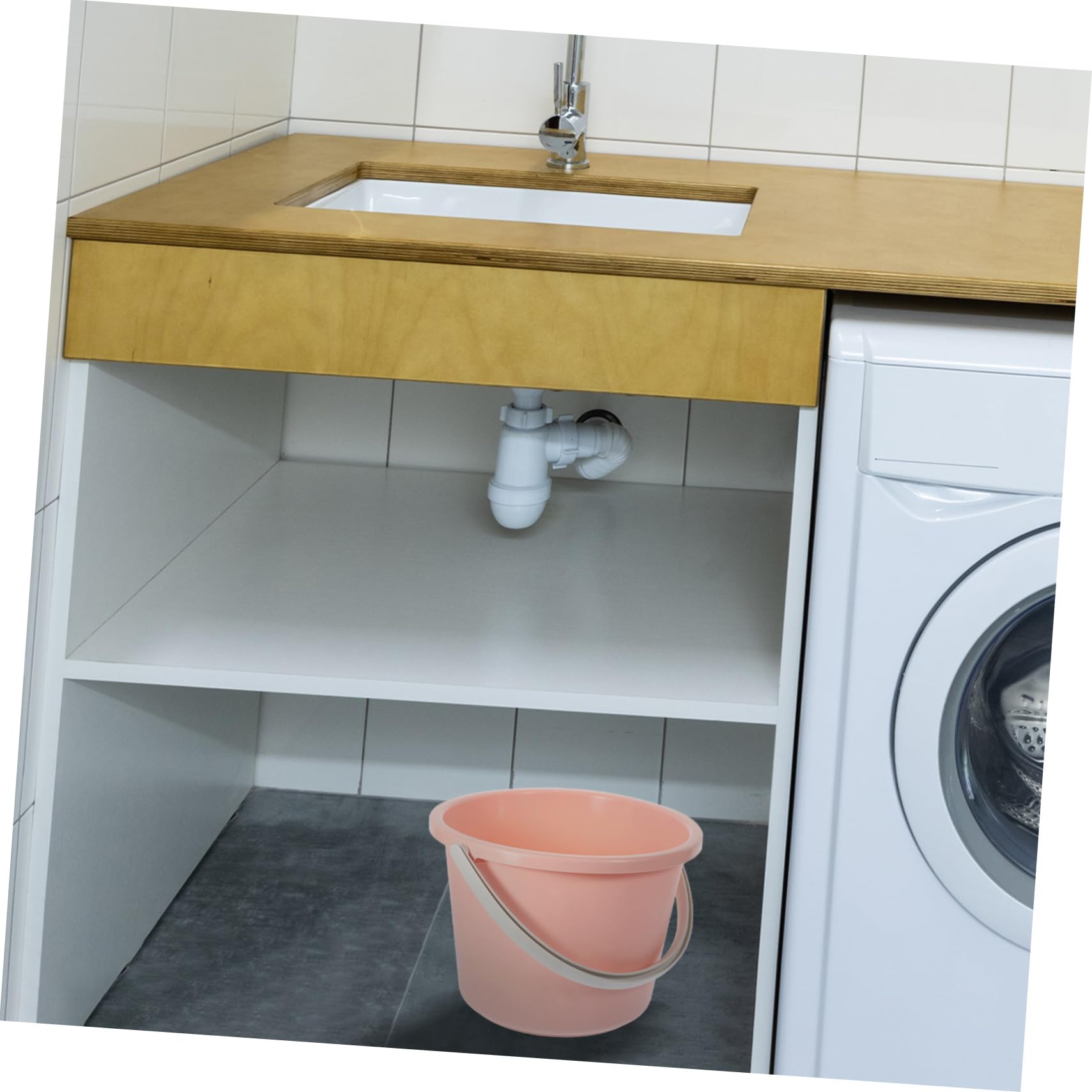 Hohopeti Secchio in Plastica con Manico per Bucato, Acqua, Pulizie Mini, Portatile, per Casa, Studenti, Dormitorio
