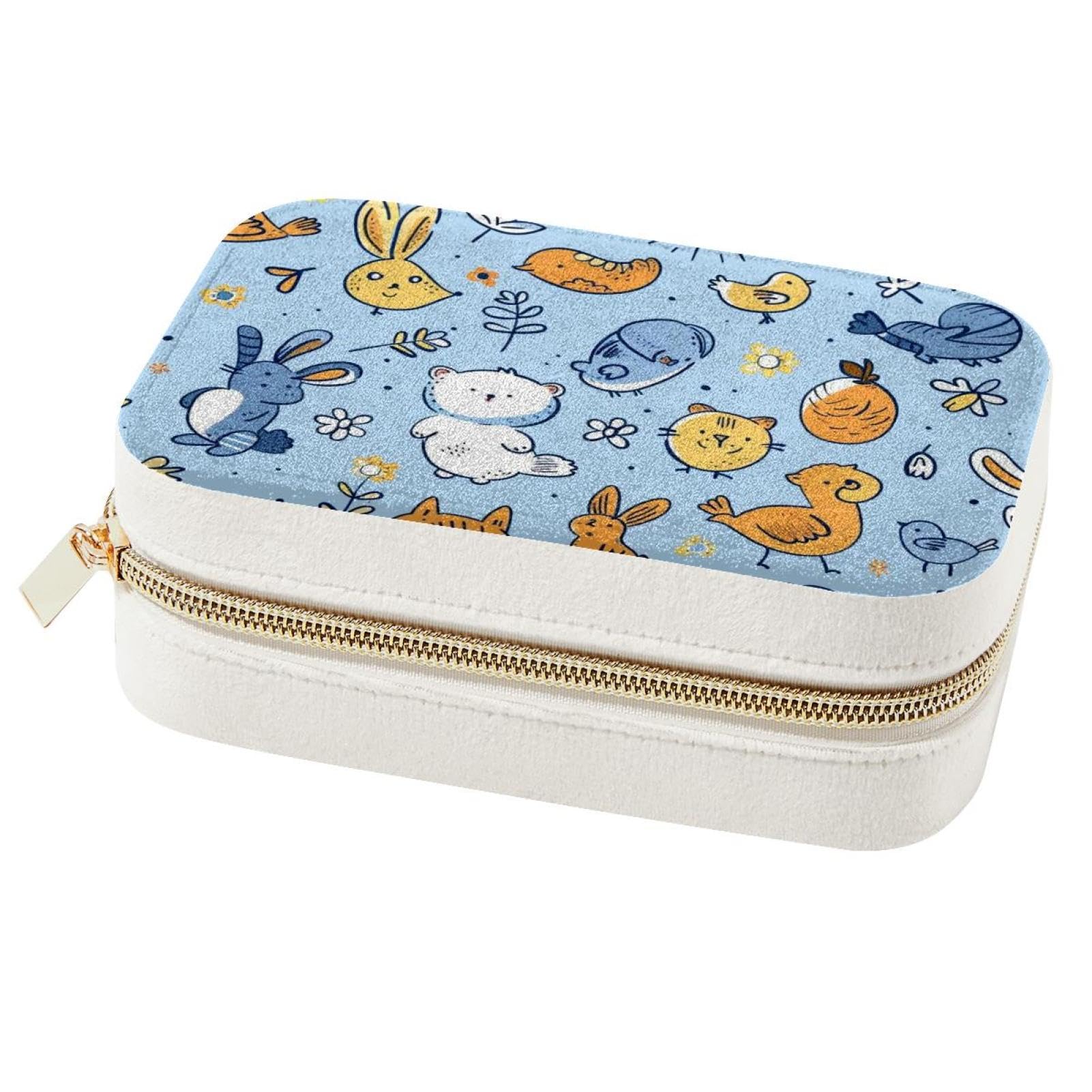 Boîte à bijoux d'été portable en forme d'animal pour voyage