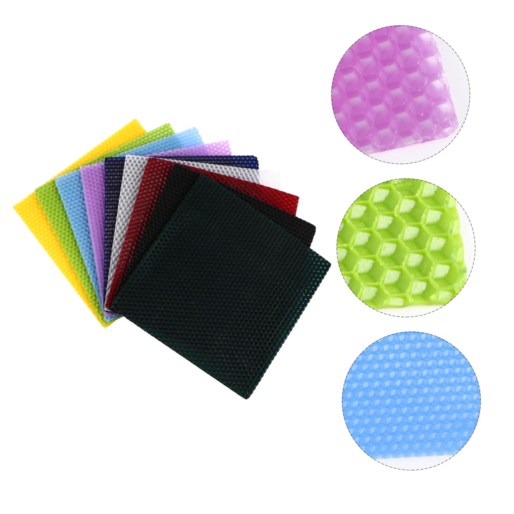 YOSADIER 9 Pezzi Kit per Cera Api Fogli Cera Api per Creare Colorate Fai da Te Materiale Senza Fumi Attività Colore Casuale