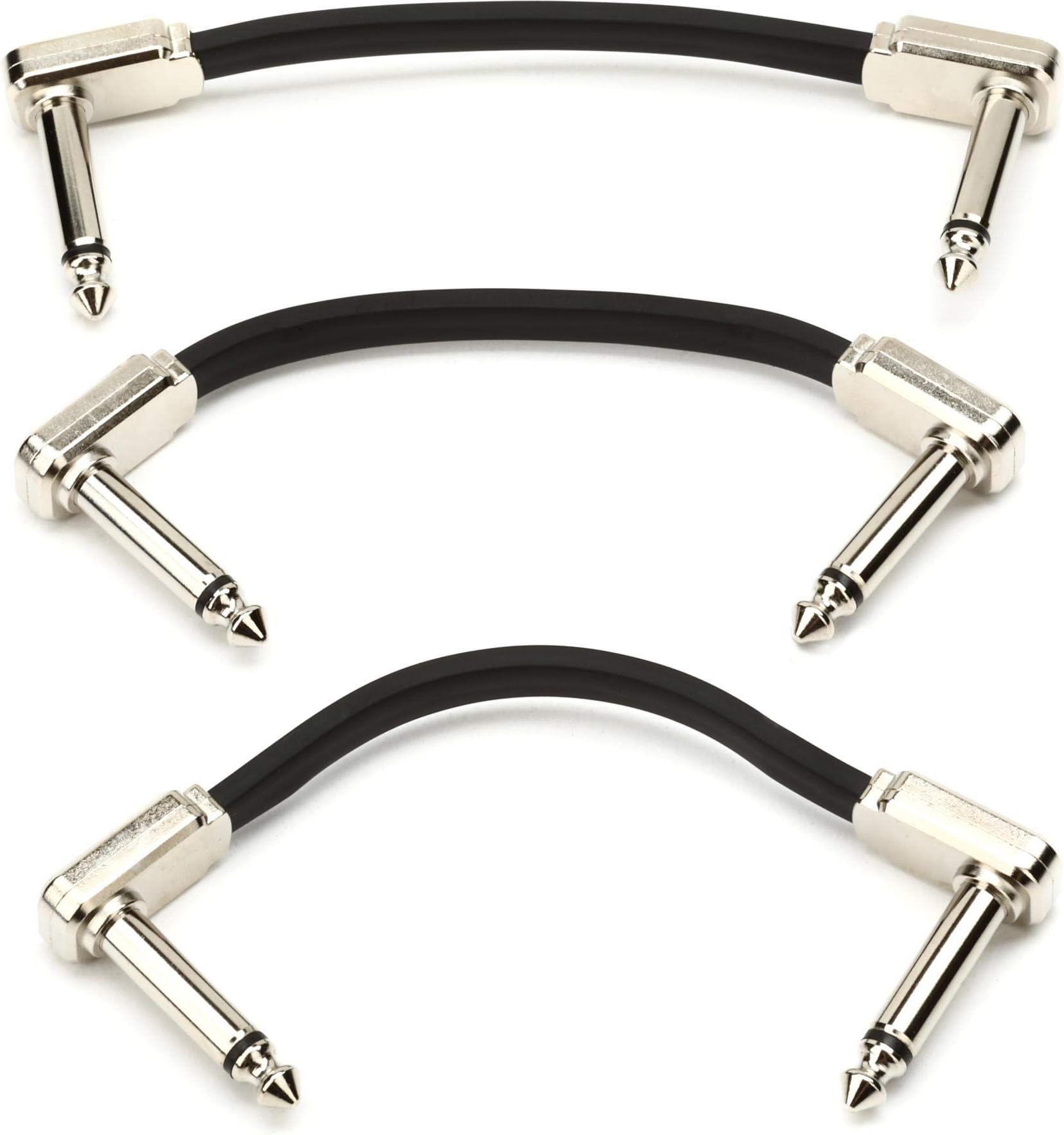 Flat Ribbon Patch Cable 3-Pack, 3in, Black (P06220)
