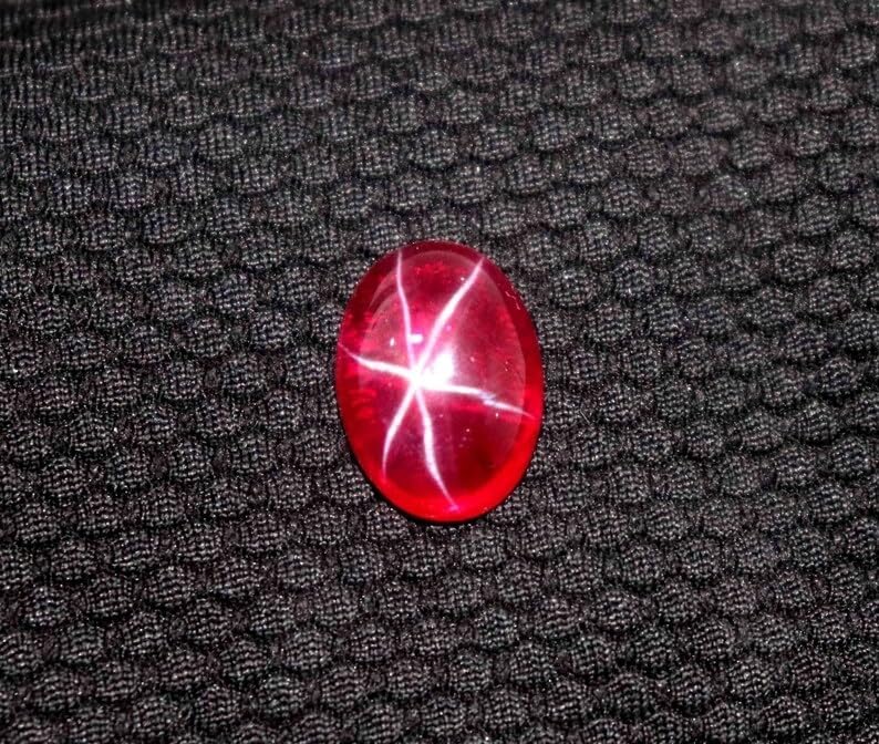 13-14CT Natural Star Red Ruby Cabochon Burmese Ruby Earth Mined Loose Gemstone for Jewellery Making